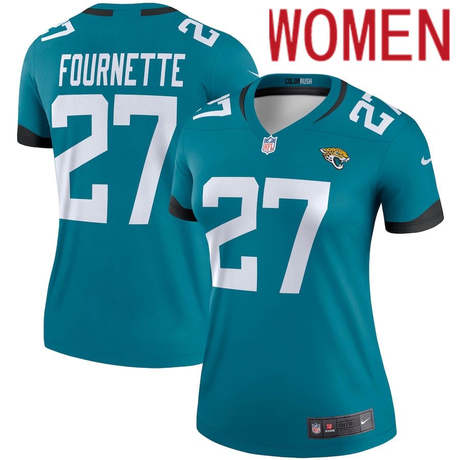 Women Jacksonville Jaguars 27 Leonard Fournette Nike Green Legend Color Rush Player NFL Jersey